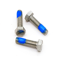 China manufacturing wholesale stainless bolt and nut screw washer DIN931 DIN933 metric hex bolt with nylok